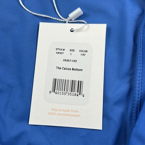 Andie Swim The Caicos Bikini Bottom in Horizon Blue Size Large NWT - Picture 8 of 9